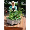 City Pickers Raised Bed Grow Box, Self Watering and Improved Aeration, Mobile Unit with Casters, Sand 2342-1HD